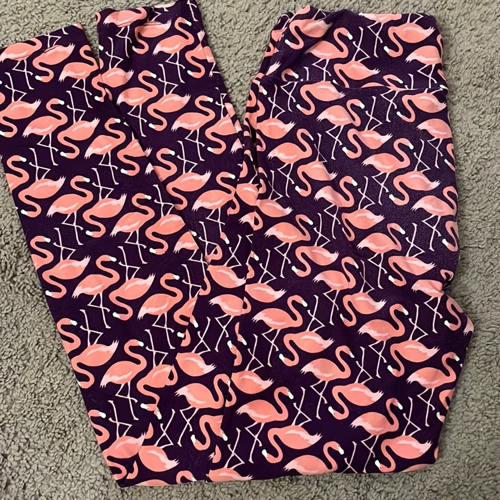OS LuLaRoe Leggings - Flamingo